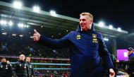 Aston Villa manager Dean Smith during the League Cup quarter-final match agianst Liverpool at the Villa Park, in Birmingham, Britain on Tuesday.   Action Images via Reuters/Andrew Boyers