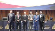 The Minister of Commerce and Industry, H E Ali bin Ahmed Al Kuwari (third left), with other dignitaries during the Kuala Lumpur 2019 Summit which concluded in the Malaysian capital yesterday.