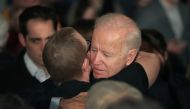 Democratic presidential candidate former vice president Joe Biden speaks to guests during a campaign stop at the Hotel Ottumwa on December 21, 2019 in Ottumwa, Iowa. Scott Olson/Getty Images/AFP
