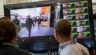 A  facial recognition system for law enforcement during the NVIDIA GPU Technology Conference. AFP  / Saul Loeb
 