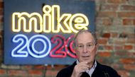 Michael Bloomberg speaks during an event to open a campaign office at Eastern Market in Detroit, Michigan on December 21, 2019. AFP / Jeff Kowalsky
 