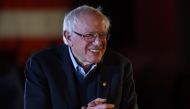 Bernie Sanders leaves the stage after speaking at a New Year's Eve campaign event on December 31, 2019 in Des Moines, Iowa.  Stephen Maturen/Getty Images/AFP