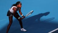 Cori Gauff of the US prepares to return serve against Viktoria Kuzmova of Slovakia during their women's singles first round match during the Auckland Classic tennis tournament in Auckland on January 6, 2020. AFP / Michael Bradley 