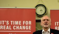 FILE PHOTO: Labour party leader Jeremy Corbyn speaks at an election campaign event in Dudley, West Midlands on November 21, 2019. AFP / Oli Scarff