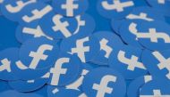 FILE PHOTO: Stickers bearing the Facebook logo are pictured at Facebook Inc's F8 developers conference in San Jose, California, U.S., April 30, 2019. REUTERS/Stephen Lam/File Photo
