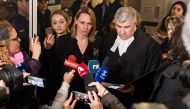 The mother and lawyer of a British teenager, convicted of falsely accusing a group of Israelis of gang-rape, address the media outside the Famagusta District Court in Paralimni in eastern Cyprus on January 7, 2020. AFP / Iakovos HATZISTAVROU