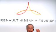 Renault Chairman Jean-Dominique Senard attends a Renault Nissan and Mitsubishi chiefs' joint news conference in Yokohama, Japan, March 12, 2019. Reuters / Kim Kyung-Hoon
