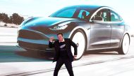 Tesla Inc CEO Elon Musk dances onstage during a delivery event for Tesla China-made Model 3 cars in Shanghai, China January 7, 2020. Reuters/Aly Song