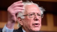 Senator Bernie Sanders I-VT speaks in the Senate TV studio at in Washington on December 13, 2018. AFP / Mandel Ngan