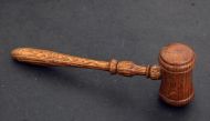 The judge's gavel is seen in court room 422 of the New York Supreme Court at 60 Centre Street February 3, 2012. Reuters/Chip East
 
