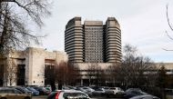 General view of Russian Cancer Research Centre in Moscow on November 15, 2019.  AFP / Alexander Nemenov