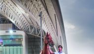A participant during yesterday's Vet Check ahead of Al Shaqab Showjumping Competition.