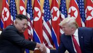 U.S. President Donald Trump meets with North Korean leader Kim Jong Un at the demilitarized zone separating the two Koreas, in Panmunjom, South Korea, June 30, 2019. REUTERS/Kevin Lamarque/File Photo
