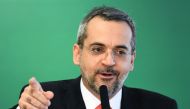 (FILES) In this file photo taken on April 09, 2019, the new Brazilian Education Minister Abraham Weintraub delivers a speech during his appointment ceremony at Planalto Palace in Brasilia. AFP / EVARISTO SA