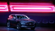 Hyundai Motor Genesis GV80 SUV is seen during its unveiling ceremony in Goyang, South Korea, January 15, 2020. REUTERS/Heo Ran