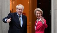 Britain Prime Minister Boris Johnson meets European Commission President Ursula von der Leyen in London, January 8, 2020. Reuters / Toby Melville