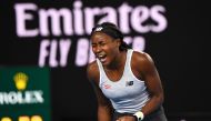 Coco Gauff of the US reacts after a point against Venus Williams of the US during their women's singles match on day one of the Australian Open tennis tournament in Melbourne on January 20, 2020. AFP / Manan Vatsyayana 