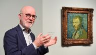Senior researcher Louis van Tilborgh speaks about Dutch post-impressionist painter Vincent van Gogh's self-portrait, painted during a psychotic episode, at the Van Gogh Museum in Amsterdam, Netherlands January 20, 2020. REUTERS/Piroschka van de Wouw