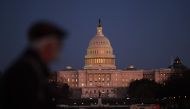 The U.S. Capitol is shown at dusk as the U.S. Senate begins the impeachment trial against U.S. President Donald Trump on January 21, 2020 in Washington, DC. The Senate is expected to work late into the night while the impeachment trial is taking place. Wi