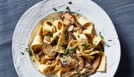 Pappardelle With Mixed Mushrooms. Photo by Stacy Zarin Goldberg for The Washington Post.
