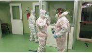 Medical personnel at Rome's Fiumicino airport prepare to check passengers arriving from China's Wuhan for signs of coronavirus in Rome, Italy, January 23, 2020. Aeroporti di Roma (AdR)/Handout via REUTERS