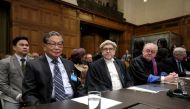 Minister for the Office of the State Counsellor of Myanmar, Kyaw Tint Swe, attends the ruling in a case filed by Gambia against Myanmar alleging genocide against the minority Muslim Rohingya population, at the International Court of Justice (ICJ) in The H