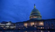 The U.S. Capitol is seen at night, on the fourth day of the Senate impeachment trial of U.S. President Donald Trump, in Washington, U.S., January 24, 2020. REUTERS/Erin Scott
 