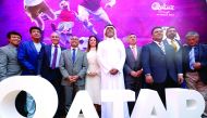 The Ambassador of the State of Qatar to Mexico, H E Mohammed bin Jassim Al Kuwari along with other officials poses for a group picture. 