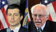  Pete Buttigieg and Bernie Sanders. AFP / Joseph Prezioso
 