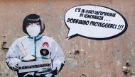 A mural against xenophobia towards Chinese people is seen after two cases of the novel coronavirus were confirmed in Italy, by street artist Laika in Rome, Italy, February 5, 2020. Reuters/Guglielmo Mangiapane