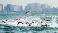 Swimmers in action during last year's edition of the FINA/CNSG Marathon World Series Doha in this file photo. 