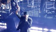 Eminem performs