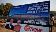  Workers prepare a hoarding with the images of the U.S. President Donald Trump and India's Prime Minister Narendra Modi ahead of Trump's visit, on the outskirts of Ahmedabad, India, February 19, 2020. REUTERS/Amit Dave 