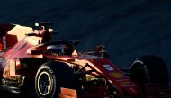 Ferrari's German driver Sebastian Vettel drives during the tests for the new Formula One Grand Prix season at the Circuit de Catalunya in Montmelo in the outskirts of Barcelona on February 21, 2020. / AFP / LLUIS GENE