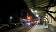  A train is seen at the Brennero-Brenner train station in Italy, February 23, 2020. REUTERS/Leonhard Foeger 