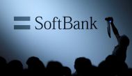 The logo of SoftBank Group Corp is displayed at SoftBank World 2017 conference in Tokyo, Japan, July 20, 2017. Reuters/Issei Kato
