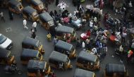 Archive Photo: Auto rickshaws sit in a traffic jam in the old city in central Hyderabad in the southern state of Andhra Pradesh March 6, 2012. Picture taken on March 6, 2012. Reuters/Vivek Prakash