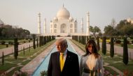 U.S. President Donald Trump and first lady Melania Trump tour the historic Taj Mahal, in Agra, India, February 24, 2020. REUTERS/Al Drago