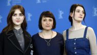 Director Eliza Hittman and actors Sidney Flanigan and Talia Ryder attend a photo call to promote the movie ‘Never Rarely Sometimes Always Competition’ during the 70th Berlinale International Film Festival in Berlin, Germany, February 25, 2020. Reuters/Mic