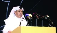 H E Ali bin Ahmed Al Kuwari, Minister of Commerce and Industry, addressing the 6th Doha Islamic Finance Conference, yesterday. Pic: Salim Matramkot/The Peninsula 