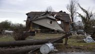 A home is shown destroyed by high winds from one of several tornadoes that tore through the state overnight on March 3, 2020 in Cookeville, Tennessee. Brett Carlsen/Getty Images/AFP
