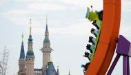  FILE PHOTO: People visit the opening event of Disney-Pixar Toy Story Land, the seventh themed land in Shanghai Disneyland in Shanghai, China April 26, 2018. REUTERS/Aly Song/File Photo 