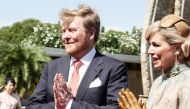 JAKARTA, INDONESIA - MARCH 10: The Dutch King Willem-Alexander (L) and Queen Maxima (R) visit the National Heroes Cemetery in Jakarta, Indonesia on March 10, 2020.  ( Anton Raharjo - Anadolu Agency ) 