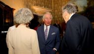 Britain's Prince Charles speaks with guests during the Commonwealth Reception at Marlborough House, in London, Britain March 9, 2020. Aaron Chown/Reuters
 