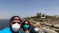 A selfie of Javier Parodi, left, Grissel Parodi and Amy Khamissian, on board the Nile cruise ship MS Asarade, in Luxor, Egypt, Tuesday, March 10, 2020. 