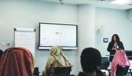 A picture shows a class in progress at QFBA.