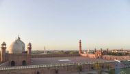 LAHORE, PAKISTAN - APRIL 02: A general view of empty Badshahi Mosque closed amid concerns over the spread of the coronavirus (Covid-19) in Lahore, Pakistan, April 02, 2020. ( Rana Irfan Ali - Anadolu Agency )
