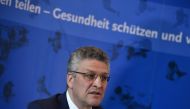 Professor Lothar H. Wieler, the President of the Robert Koch Institute speaks during a news conference regarding the spread of the new coronavirus disease (COVID-19) in the country, Berlin, Germany April 7, 2020. John Macdougall/Pool via Reuters 