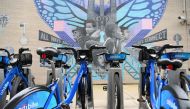 Citi Bikes are parked on April 3, 2020 in New York. AFP / Angela Weiss