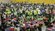 Seoul, SOUTH KOREA - APRIL 15: Election officials count ballots at a polling station during the 21st General Election amid the coronavirus outbreak in seoul, South Korea on April 15, 2020. ( Jong Hyun Kim - Anadolu Agency )
